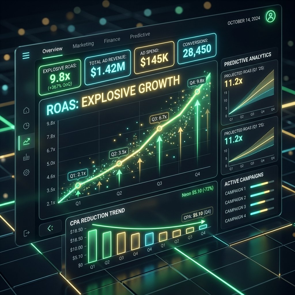 Glowing ROAS Financial Dashboards Glowing ROAS Financial Dashboards